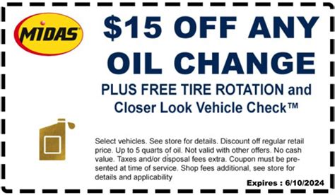 midas cupons|Oil Change .